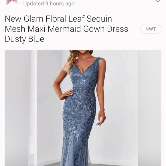 Ever Pretty Elegant Blue Embellished Maxi Dress - Picture 13 of 15